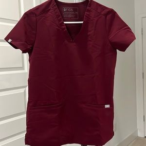 FIGS Scrub Top - XXS - Burgundy